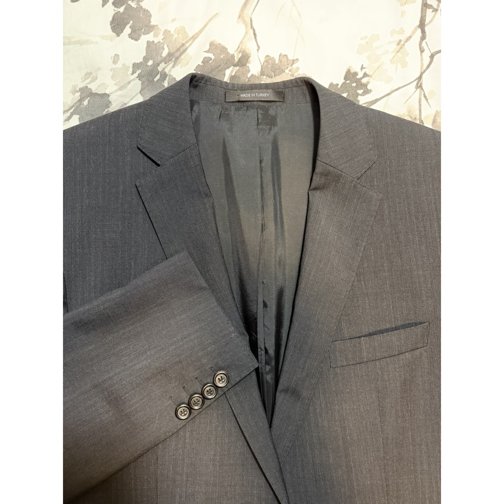 Hugo BOSS Jam1 Sharp1 Sport Coat Blazer Charcoal Navy Stripe 100% Wool Harry